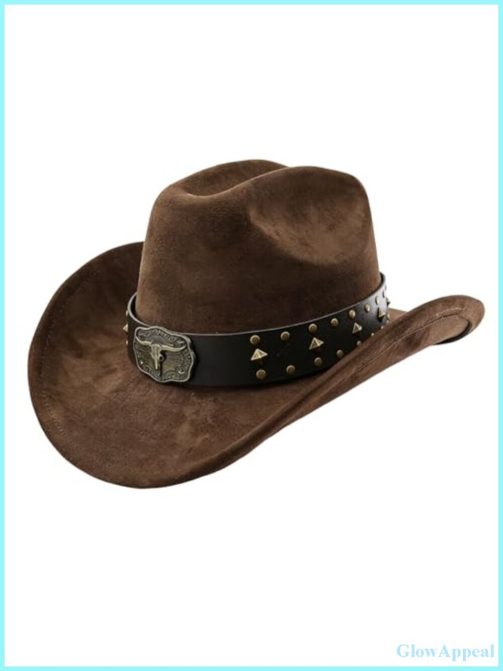 Unisex Felt Wide Brim Cowboy Hat, Adjustable Chin Strap
